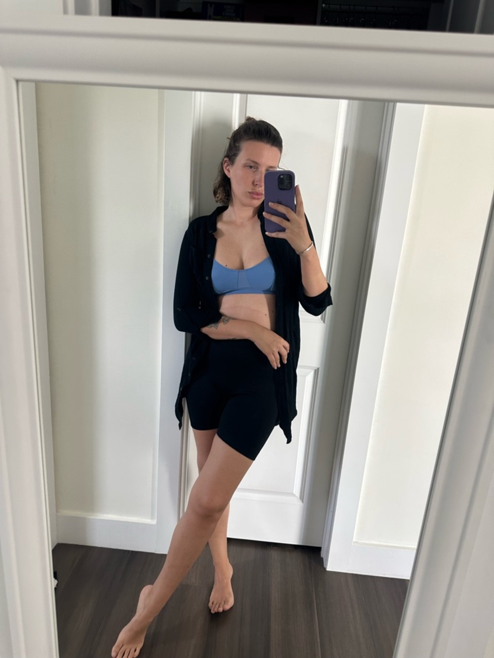 intimissimi Light Blue Bralette with Black Cover-Up